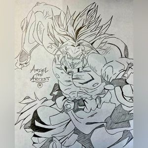Dragon Ball Z Broly Portrait Sketch